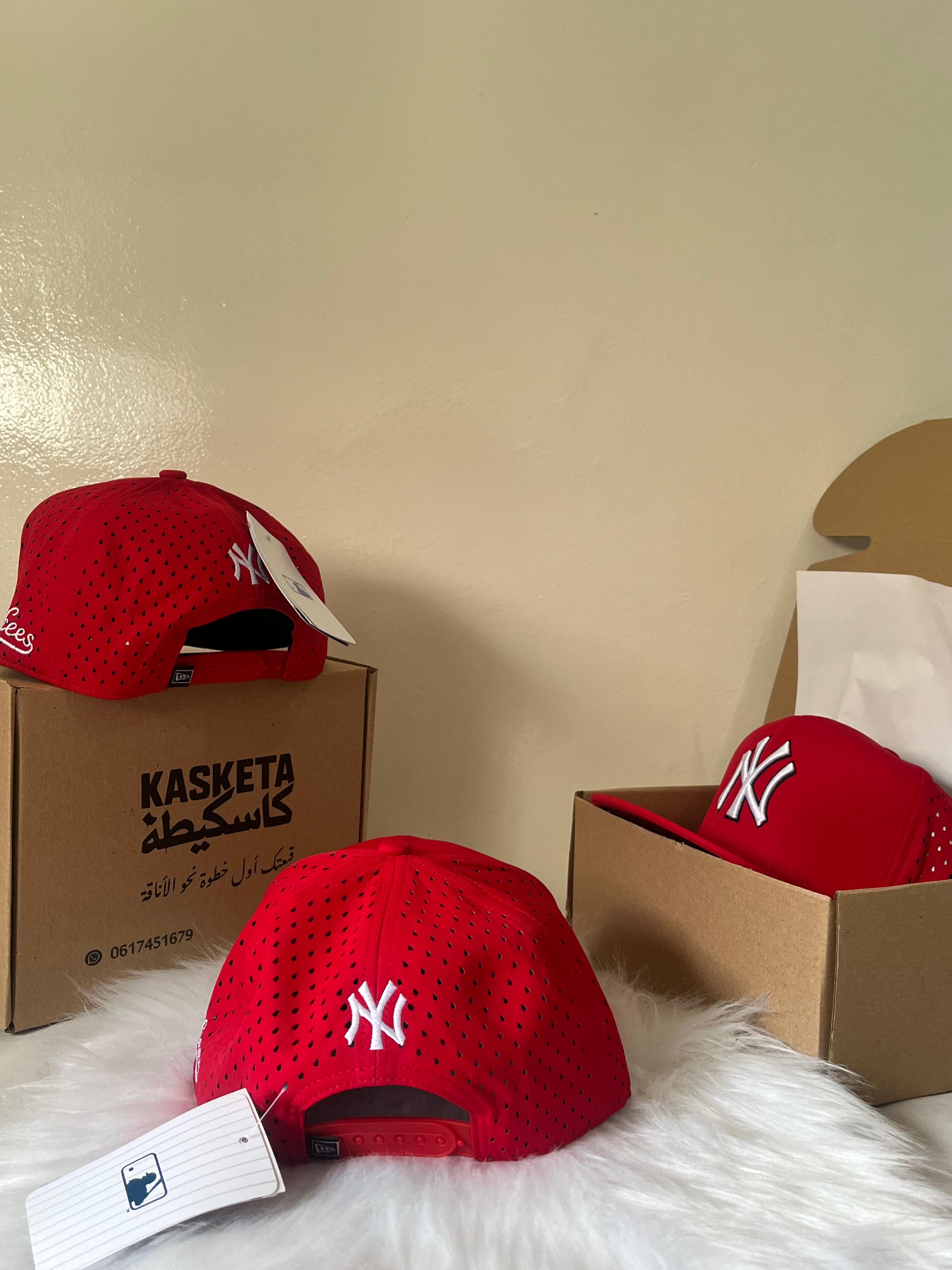 Casquette Plate New York Yankees – Rouge